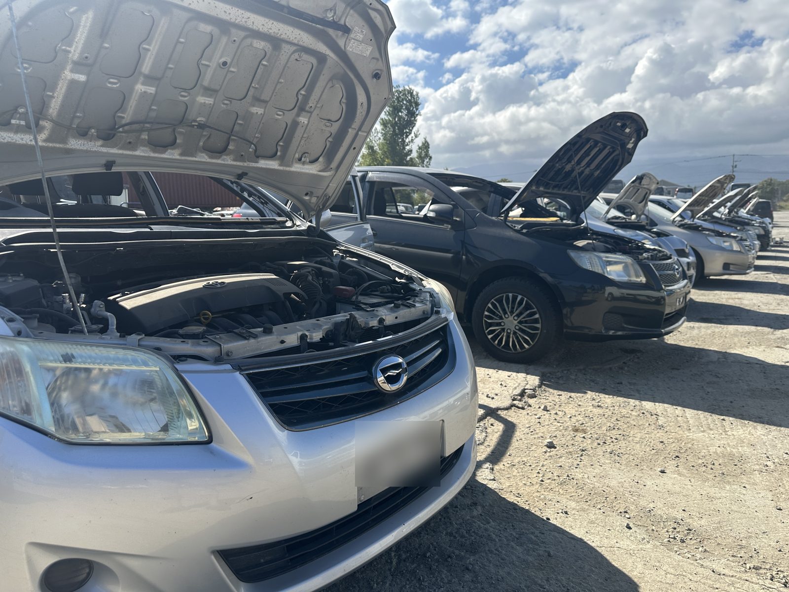 解体前に、車に載ったまま記録する